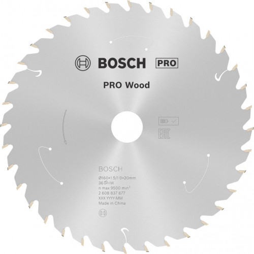 BOSCH PRO Wood cordless körfűrészlap 160x20/15,875x1,5/1,0x36T 2608837677