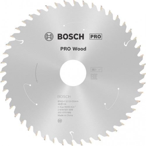 BOSCH PRO Wood cordless körfűrészlap 165x30x1,5/1,0x48T 2608837689