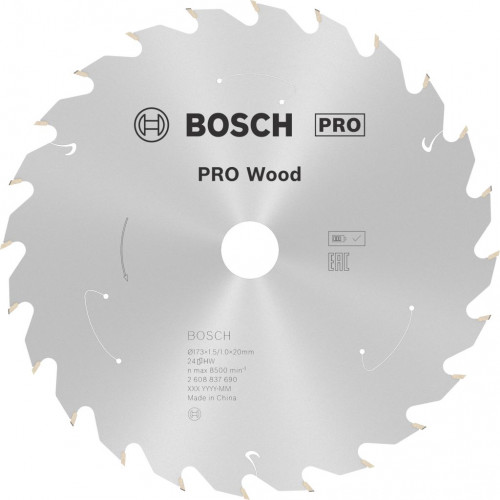 BOSCH PRO Wood cordless körfűrészlap 173x20x1,5/1,0x24T 2608837690