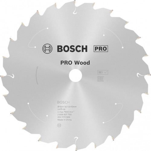 BOSCH PRO Wood cordless körfűrészlap 184x16x1,6/1,0x24T 2608837700