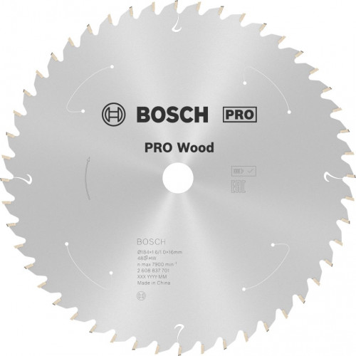 BOSCH PRO Wood cordless körfűrészlap 184x16x1,6/1,0x48T 2608837701