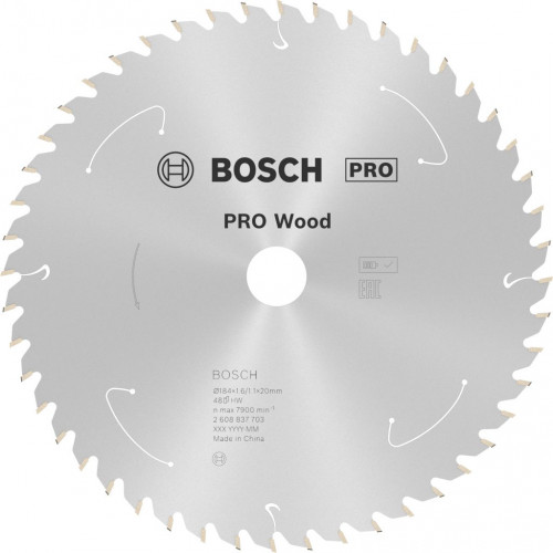 BOSCH PRO Wood cordless körfűrészlap 184x20x1,6/1,1x48T 2608837703