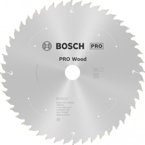 BOSCH PRO Wood cordless körfűrészlap 190x20x1,6/1,1x48T 2608837705