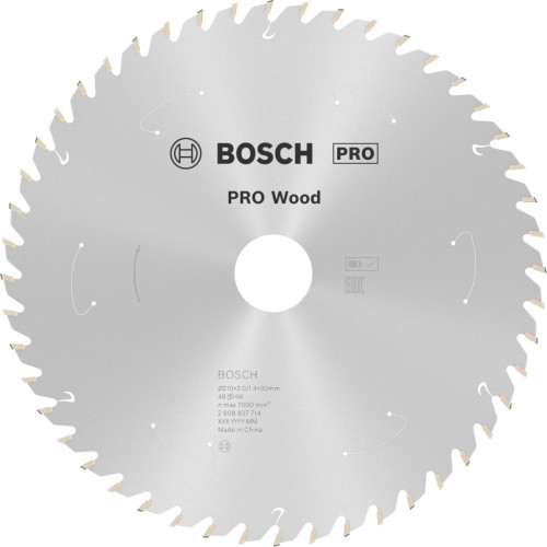 BOSCH PRO Wood cordless körfűrészlap 210x30x1,7/1,2x48T 2608837714