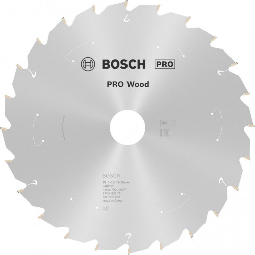 BOSCH PRO Wood cordless körfűrészlap 216×1,7/1,2×30 T24, 2608837721