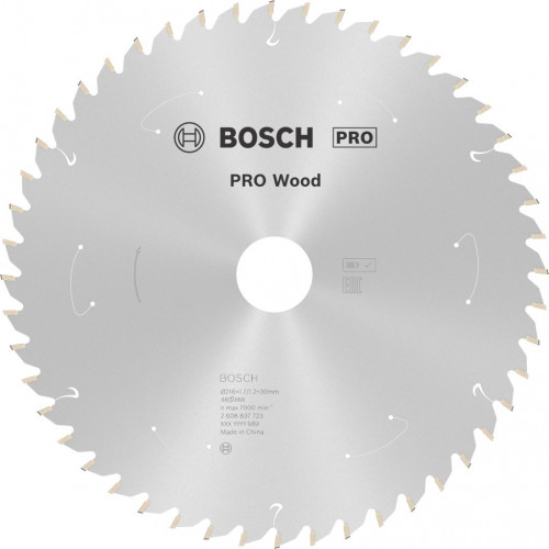 BOSCH PRO Wood cordless körfűrészlap 216×1,7/1,2×30 T48, 2608837723