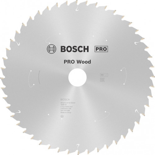 BOSCH PRO Wood cordless körfűrészlap 254X2.2/1.6X30X48T 2608842239