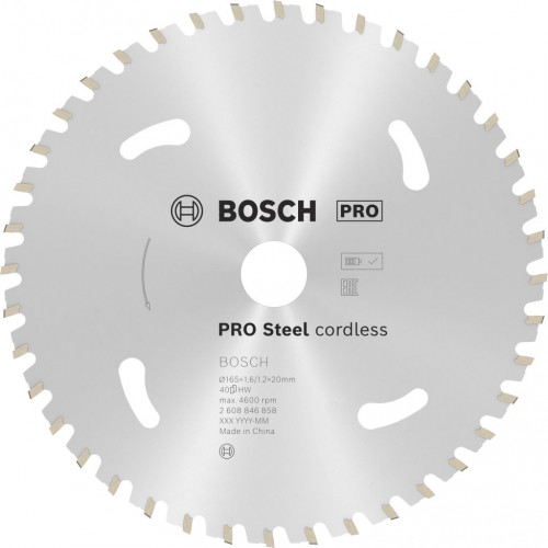 BOSCH PRO Steel cordless körfűrészlap, 165 x 1,6 x 20 mm 2608846858