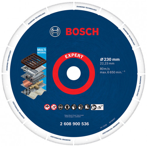 BOSCH EXPERT Diamond Metal Wheel nagy méretű vágótárcsa, 230 x 22,23 mm 2608900536