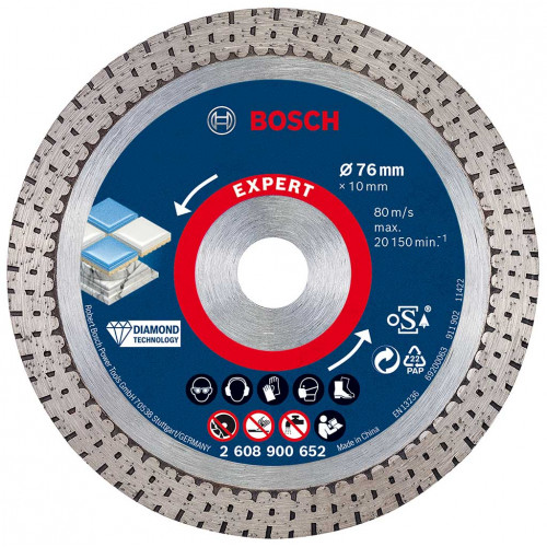 BOSCH EXPERT HardCeramic 76 mm gyémánt vágótárcsa, 76 x 1,5 x 10 mm 2608900652