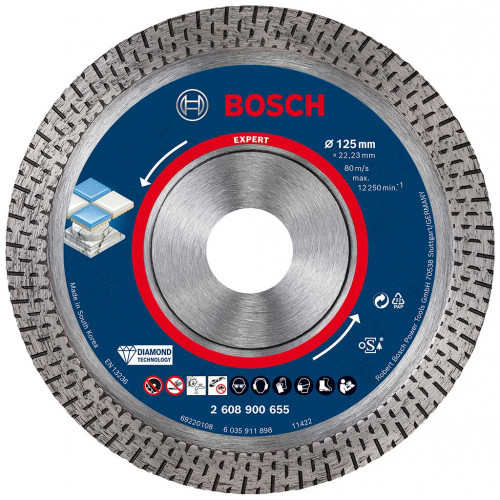 BOSCH EXPERT HardCeramic gyémánt vágótárcsa, 125 x 22,23 x 1,4 x 10 mm 2608900655