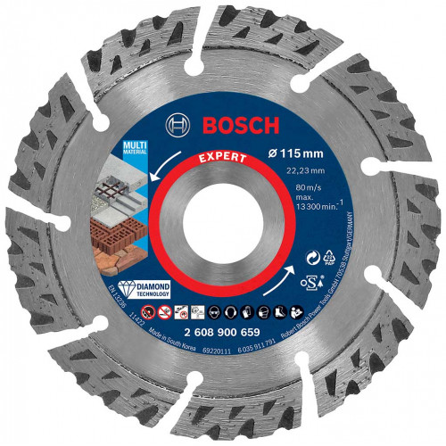 BOSCH EXPERT MultiMaterial gyémánt vágótárcsa, 115 x 22,23 x 2,2 x 12 mm 2608900659