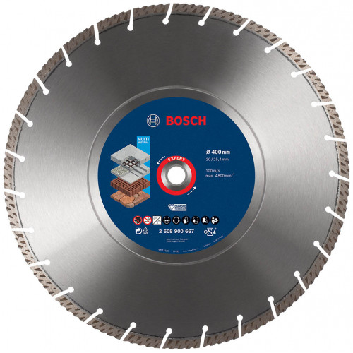 BOSCH EXPERT MultiMaterial gyémánt vágótárcsa, 400 x 20/25,40 x 3,3 x 12 mm 2608900667