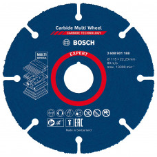 BOSCH EXPERT Carbide Multi Wheel vágótárcsa, 115 mm, 22,23 mm 2608901188