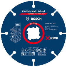 BOSCH EXPERT Carbide Multi Wheel X-LOCK vágótárcsa, 125 mm, 22,23 mm 2608901193