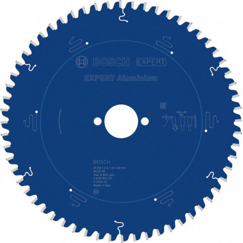 BOSCH EXPERT Aluminium körfűrészlap, 216 x 2.3/1.6 x 30 mm, T60 2608902237
