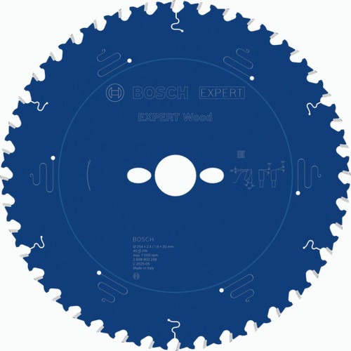 BOSCH EXPERT Wood körfűrészlap, 254 x 2.4/1.6 x 30 mm, T40 2608902238
