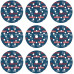 BOSCH EXPERT O780 Foil csiszolótárcsa készlet, 125 mm G80, G120 , G180, 9 ks 2608902407
