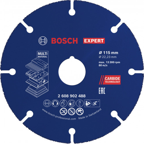 Bosch EXPERT Carbide Multi Wheel Keményfém vágótárcsa 115mm, 22,23mm 2608902488