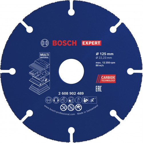 Bosch EXPERT Carbide Multi Wheel Keményfém vágótárcsa 125mm, 22,23mm 2608902489
