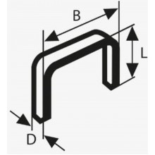 BOSCH Laposhuzal-kapocs Type 51, 10 x 1 x 6mm 2609200200