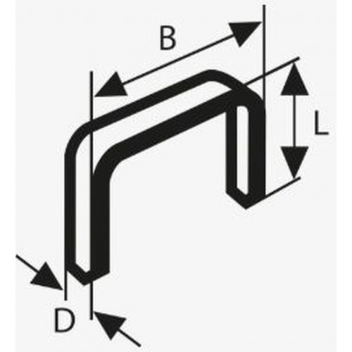 BOSCH Laposhuzal-kapocs, typ 52, 12,3 x 1,25 x 8mm 2609200205