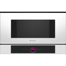 Bosch Serie 8 Beépíthető mikrohullámú sütő Fehér BFL7221W1