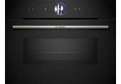 Bosch Serie 8 Beépíthető kompakt sütő mikrohullám funkcióval 60 x 45 cm Fekete CMG7761B1