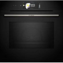 Bosch Serie 8 Beépíthető sütő mikrohullám funkcióval 60 x 60 cm Fekete HMG778NB1