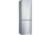 Bosch Serie 4 Szabadonálló hűtő-fagyasztó kombináció, 186 × 60 cm, nemesacél, KGV36VLEAS