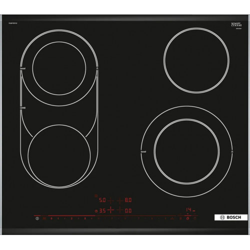 Bosch Serie 8 Üvegkerámia főzőlap 60 cm munkapultra építhető kerettel PKM675DP1D Bosch Serie 8 Üvegkerámia főzőlap 60 cm munkapultra építhető kerettel PKM675DP1D
