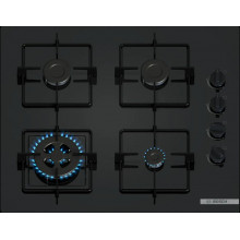 Bosch Serie 2 Gáz főzőlap 60 cm Edzett üveg, Fekete POH6B6K30