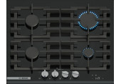 Bosch Serie 8 Gáz főzőlap 60 cm Edzett üveg, Fekete PRP6A6H40