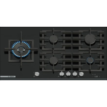 Bosch Serie 8 Gáz főzőlap 90 cm Edzett üveg, Fekete PRS9A6H40