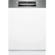 Bosch Serie 2 Félig beépíthető mosogatógép 60 cm Szálcsiszolt acél SMI2HTS06E