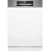Bosch Serie 6 Félig beépíthető mosogatógép 60 cm Szálcsiszolt acél