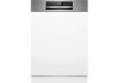 BOSCH Serie 6, Félig beépíthető mosogatógép, 60 cm, Szálcsiszolt acél SMI6ECS12E
