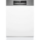 BOSCH Serie 6, Félig beépíthető mosogatógép, 60 cm, Szálcsiszolt acél SMI6ECS12E