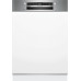 Bosch Serie 6, Félig beépíthető mosogatógép, 60 cm, Szálcsiszolt acél SMI6ZCS10E