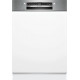 Bosch Serie 6, Félig beépíthető mosogatógép, 60 cm, Szálcsiszolt acél SMI6ZCS10E