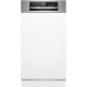 Bosch Serie 6 Félig beépíthető mosogatógép 45 cm Szálcsiszolt acél SPI6EMS21E