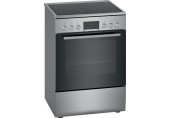 Bosch Serie 4 Szabadonálló üvegkerámia tűzhely, Szálcsiszolt acél HKR39C250