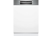 Bosch Serie 4, Félig beépíthető mosogatógép, 60 cm, Szálcsiszolt acél SMI4HCS19E