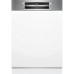 Bosch Serie 4, Félig beépíthető mosogatógép, 60 cm, Szálcsiszolt acél SMI4ECS21E