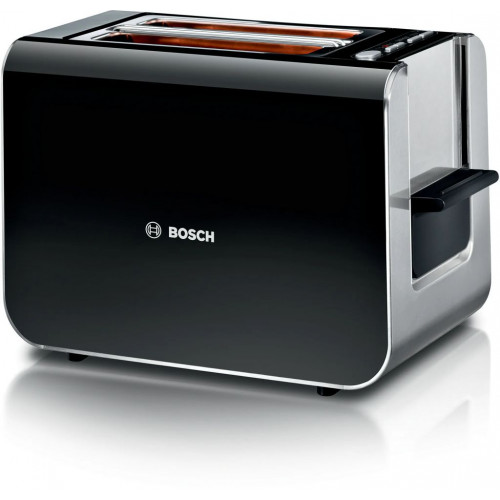 KIÁRUSÍTÁS Bosch Styline Kompakt kenyérpirító (860W/Fekete) TAT8613 KICSOMAGOLT