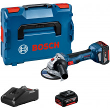 BOSCH GWS 18V-7 PROFESSIONAL Akkus sarokcsiszoló (18V/2x4,0Ah) L-BOXX 06019H9005