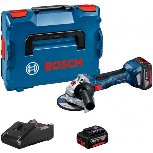 BOSCH GWS 18V-7 PROFESSIONAL Akkus sarokcsiszoló (18V/2x4,0Ah) L-BOXX 06019H9005