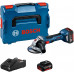 BOSCH GWS 18V-7 PROFESSIONAL Akkus sarokcsiszoló (18V/2x4,0Ah) L-BOXX 06019H9005