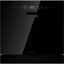 BOSCH Serie 6, Beépíthető kompakt mosogatógép, 60 cm, Fekete SCX6ITB00E