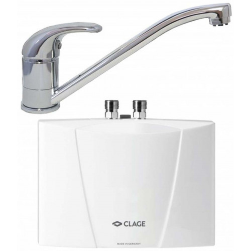 CLAGE M7 EKM Átfolyós vízmelegítő készülék 6,5 kW 400 V + csaptelep 1500-17227
